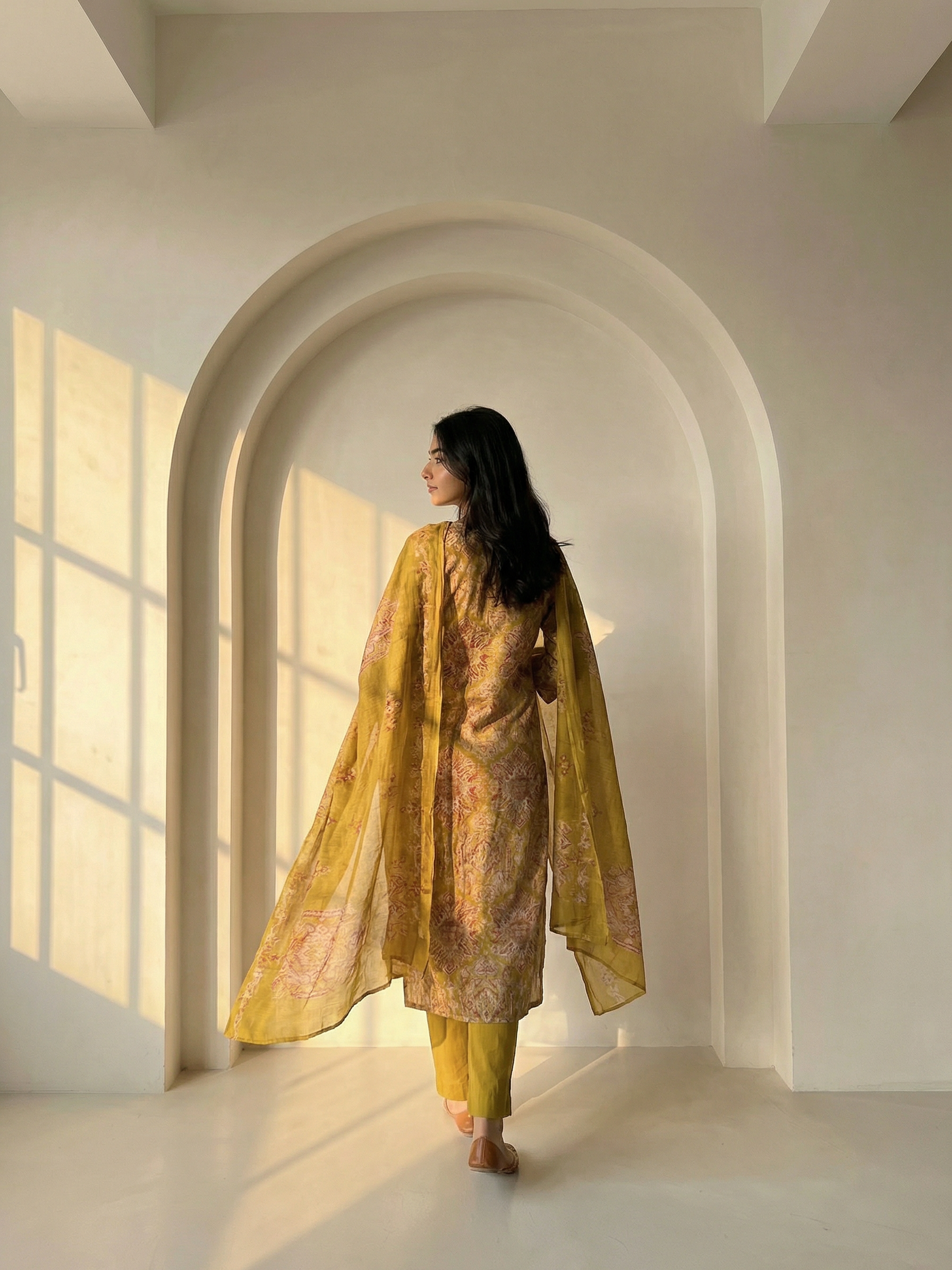 Mustard Mosaic Suit Set