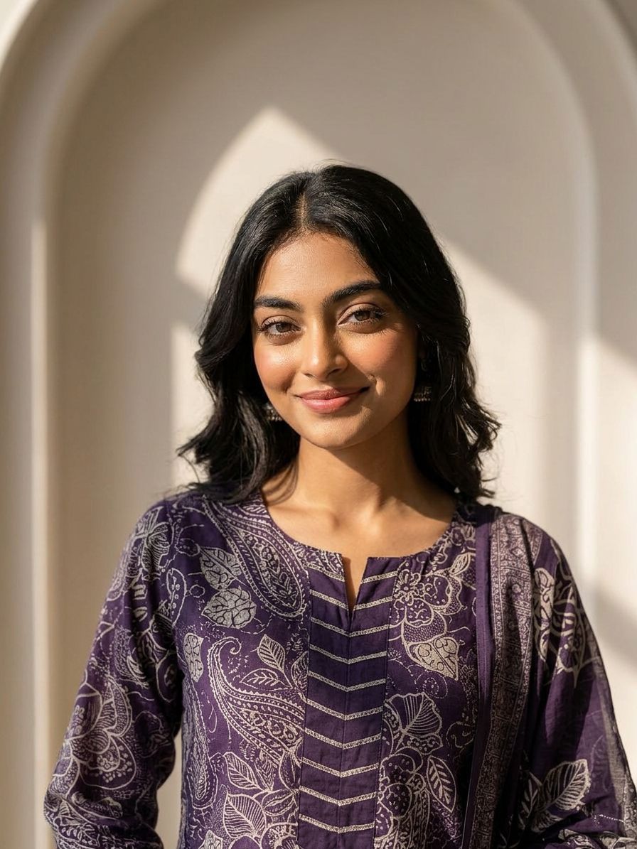 Plum Paisley Suit Set