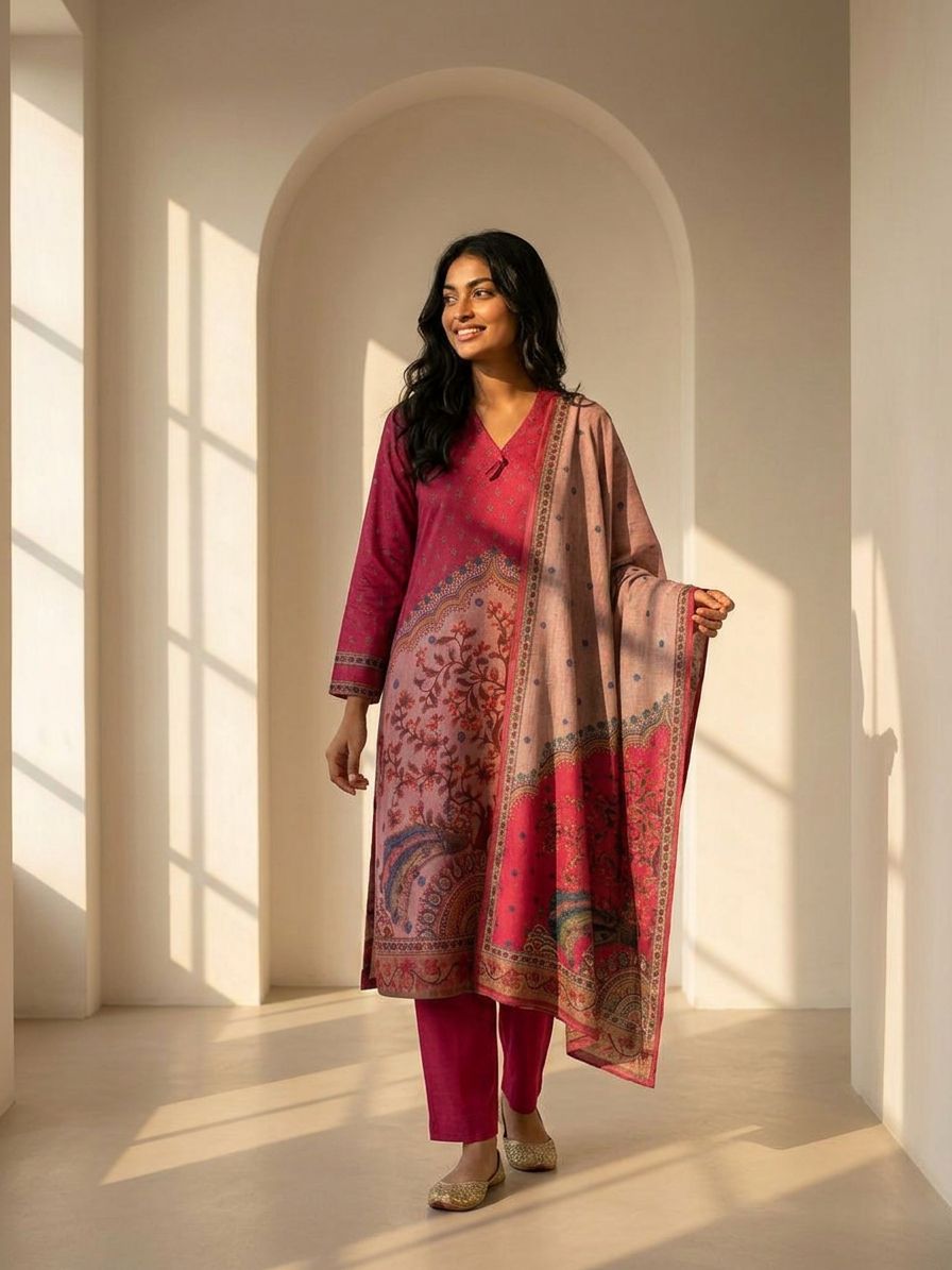 Ruby Pink Suit Set