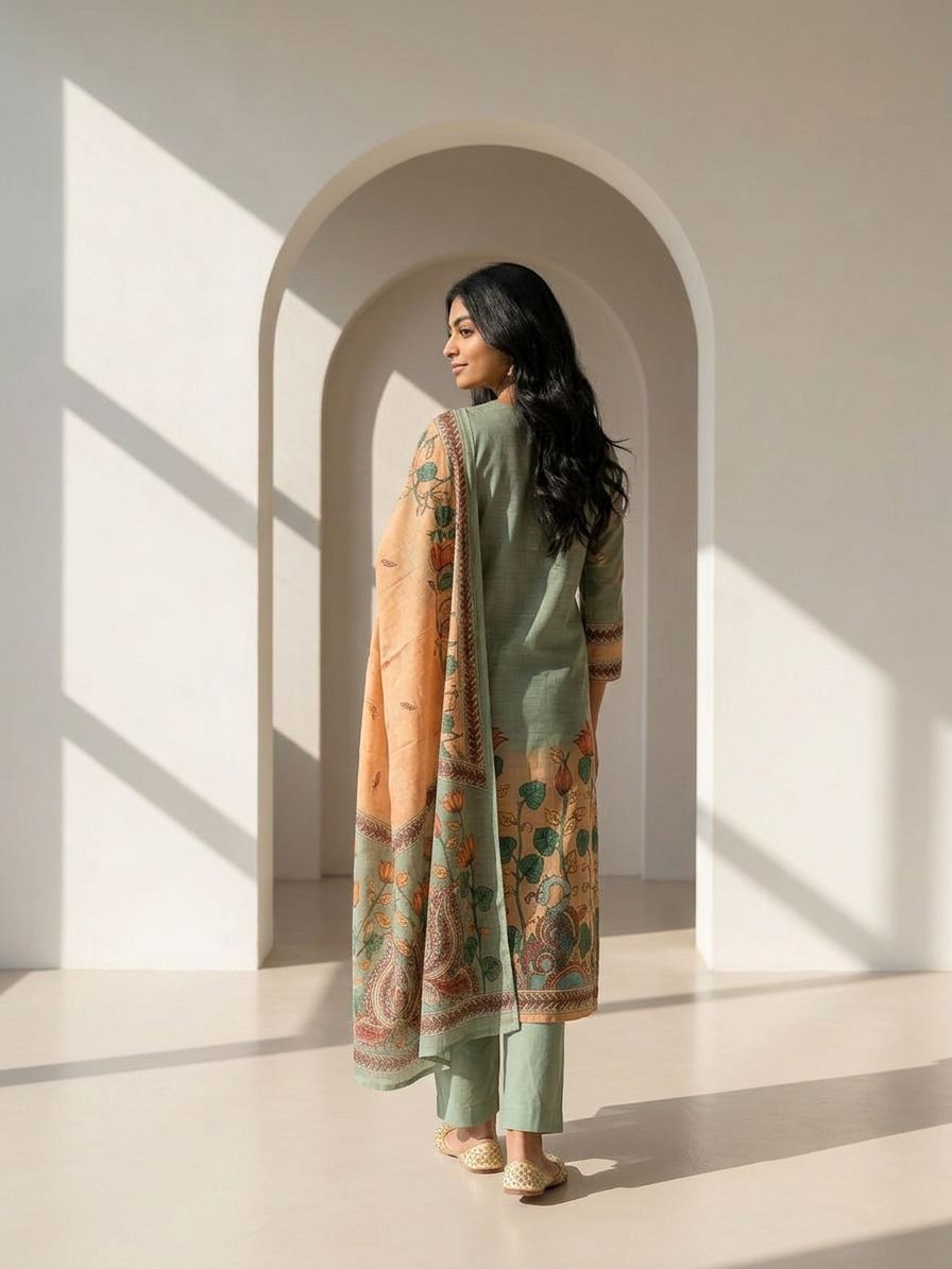 Sunehri Lotus Suit Set