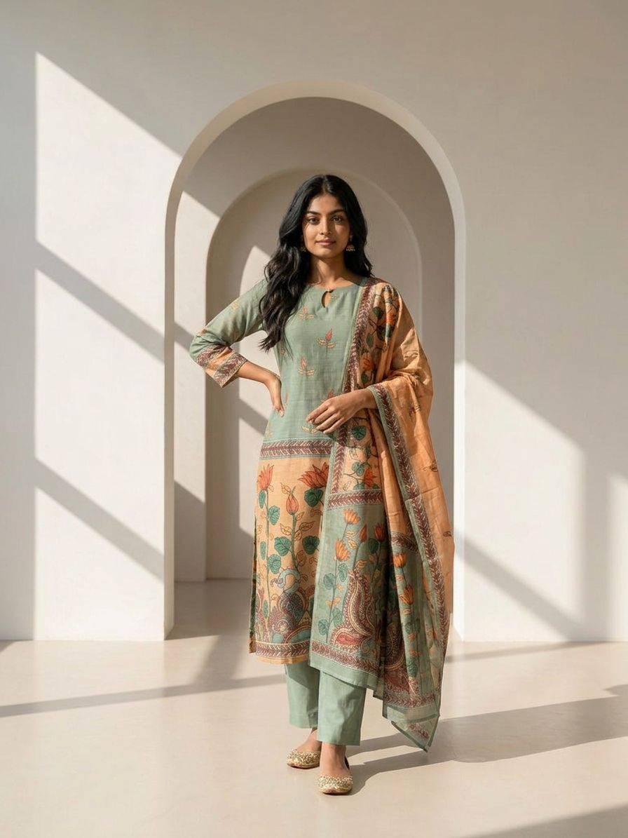 Sunehri Lotus Suit Set