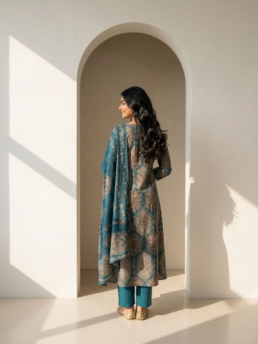Tanvi Teal Suit Set