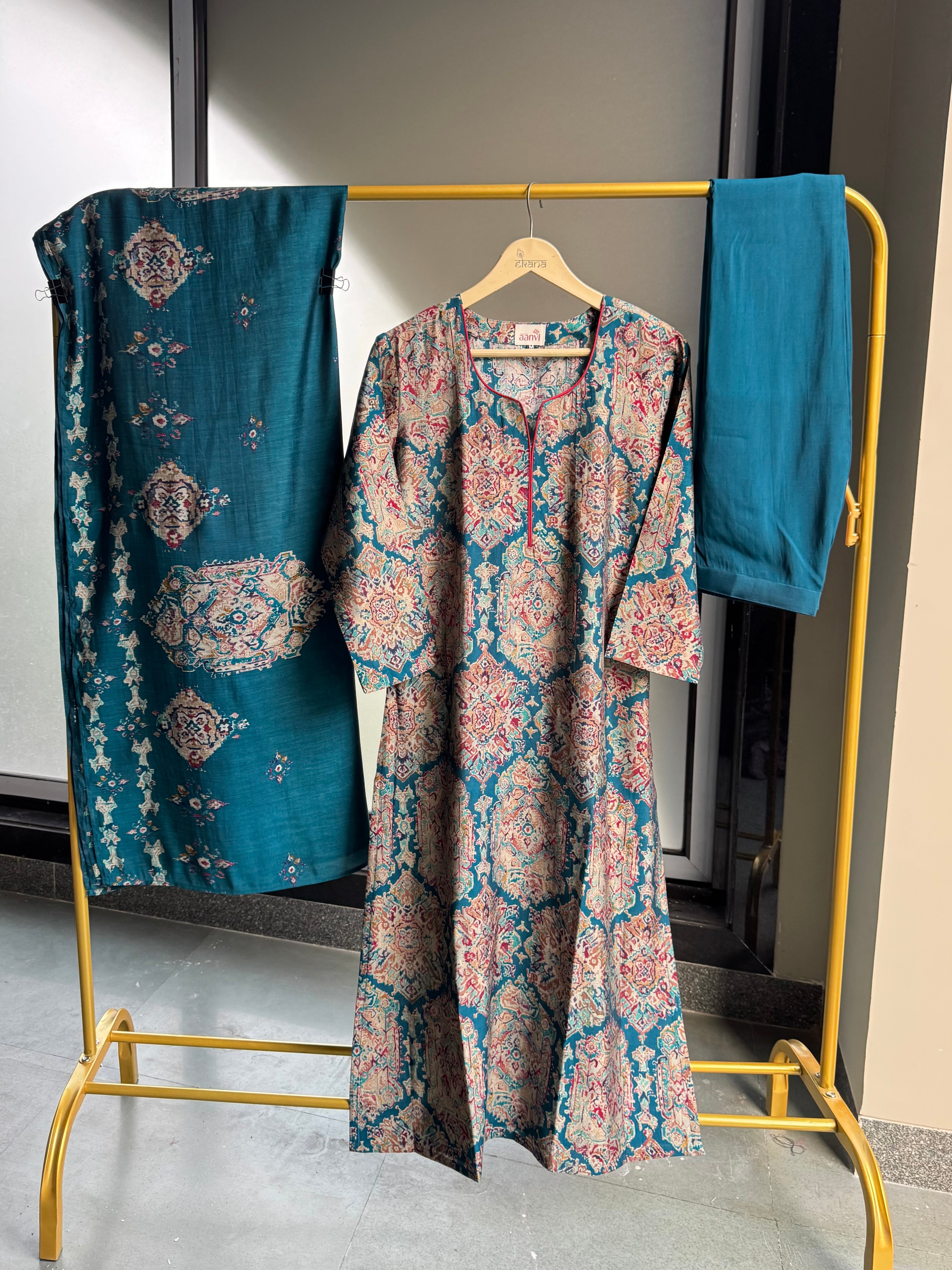 Tanvi Teal Suit Set