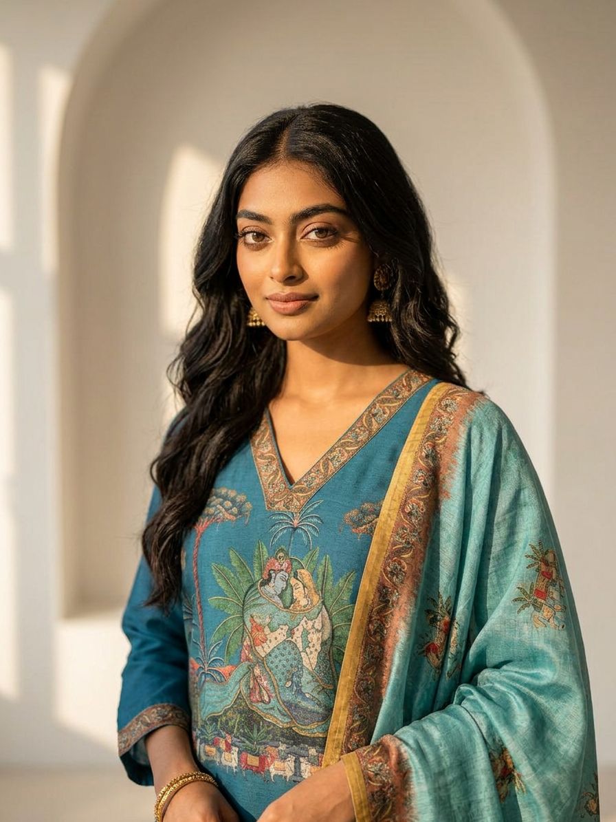 Blue Vatika Suit Set