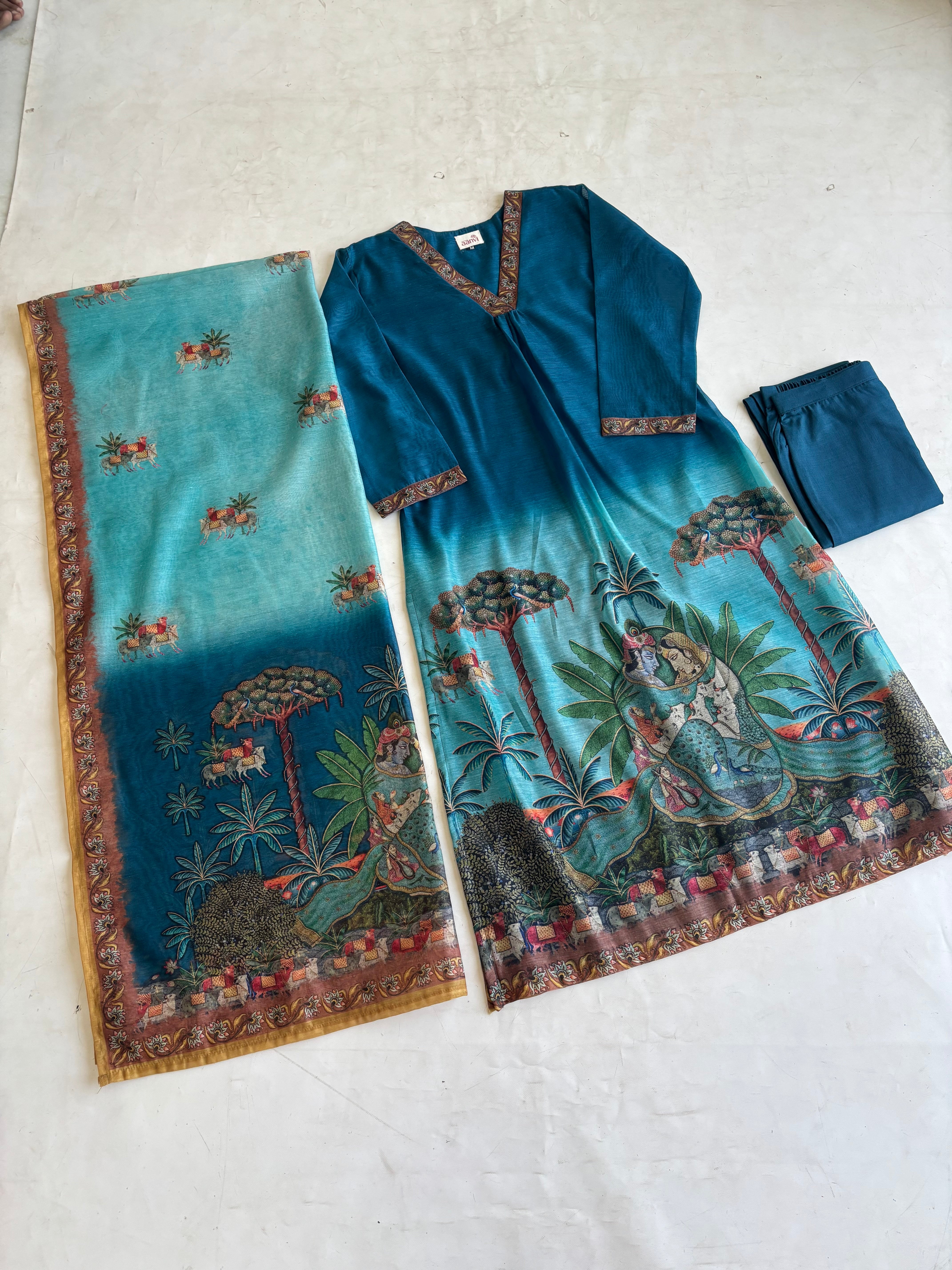 Blue Vatika Suit Set