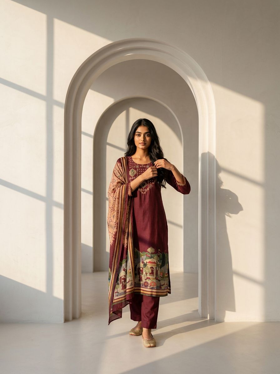 Maroon Palace Suit Set
