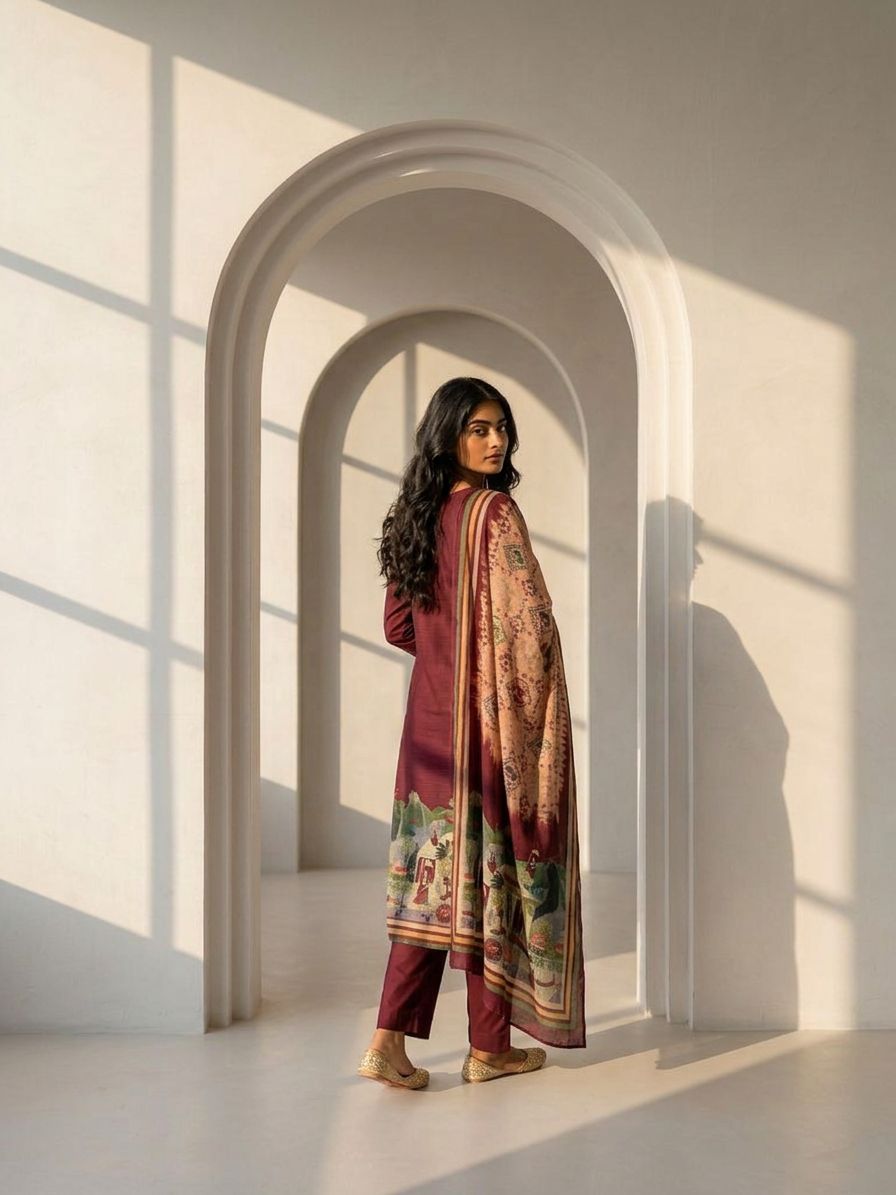 Maroon Palace Suit Set