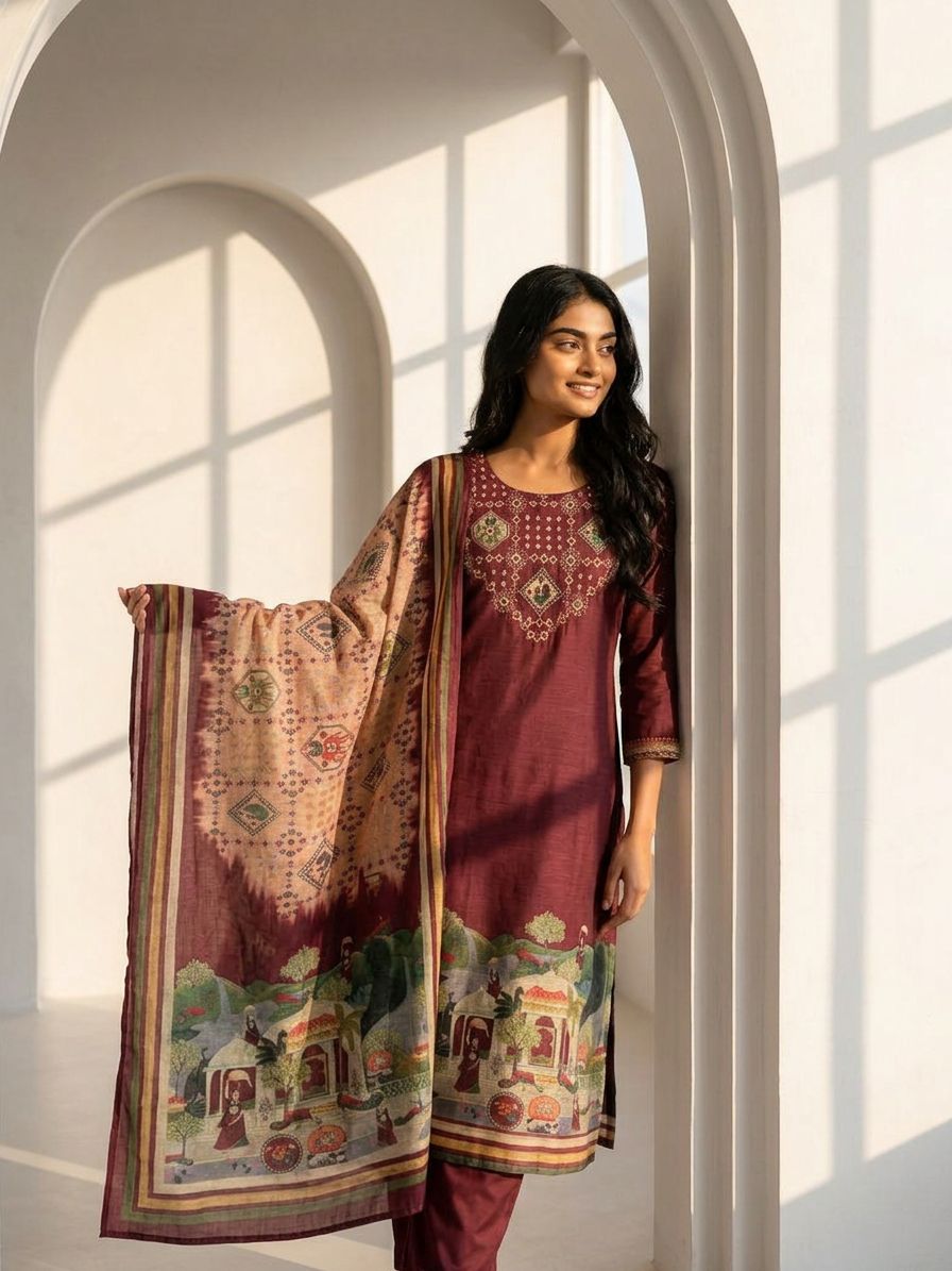 Maroon Palace Suit Set
