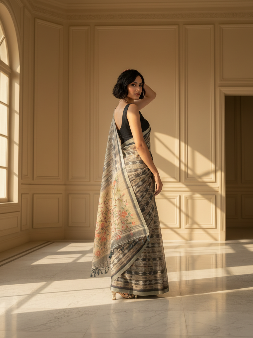Janvi Ikkat Saree